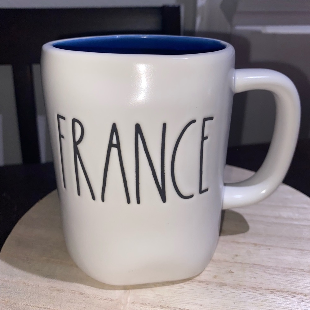 Rae Dunn France Mug Double Sided Eiffel Tower on back